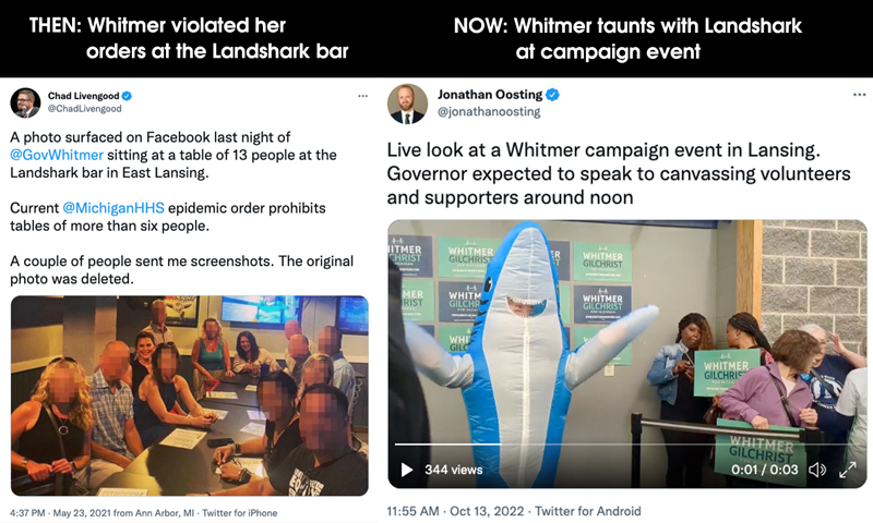 Whitmer Highlights Own Hypocrisy to Distract From Failed Record